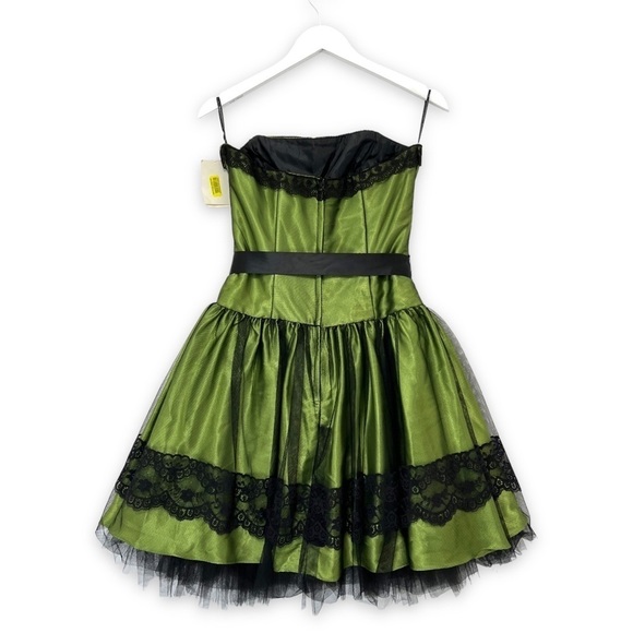 Vintage Jessica McClintock Gunne Sax Hocus Pocus Vibes Chartreuse NEW - Picture 2 of 9